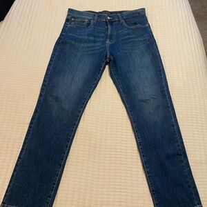Lucky Brand Men's Athletic Straight Jeans in Deep Blue